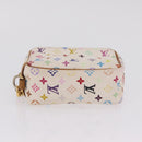 LOUIS VUITTON Monogram Multicolor Trousse Wapity Pouch White M58034 Auth 208327-10