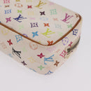 LOUIS VUITTON Monogram Multicolor Trousse Wapity Pouch White M58034 Auth 208327-14