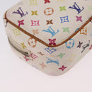 LOUIS VUITTON Monogram Multicolor Trousse Wapity Pouch White M58034 Auth 208327-15