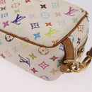 LOUIS VUITTON Monogram Multicolor Trousse Wapity Pouch White M58034 Auth 208327-17