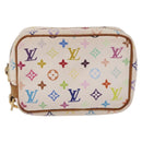 LOUIS VUITTON Monogram Multicolor Trousse Wapity Pouch White M58034 Auth 208327-2