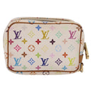 LOUIS VUITTON Monogram Multicolor Trousse Wapity Pouch White M58034 Auth 208327-4