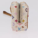 LOUIS VUITTON Monogram Multicolor Trousse Wapity Pouch White M58034 Auth 208327-6