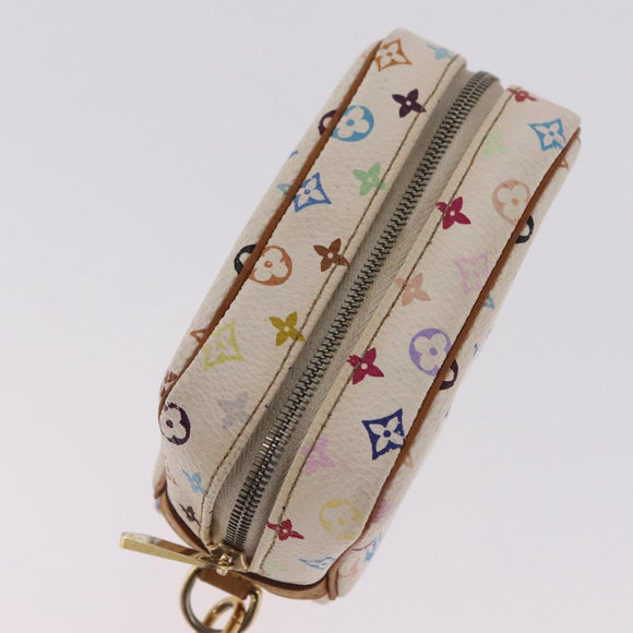 LOUIS VUITTON Monogram Multicolor Trousse Wapity Pouch White M58034 Auth 208327