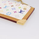 LOUIS VUITTON Monogram Multicolor Pochette Cles Purse White M92655 Auth 208328V-10