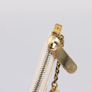 LOUIS VUITTON Monogram Multicolor Pochette Cles Purse White M92655 Auth 208328V-13