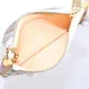LOUIS VUITTON Monogram Multicolor Pochette Cles Purse White M92655 Auth 208328V-15