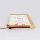 LOUIS VUITTON Monogram Multicolor Pochette Cles Purse White M92655 Auth 208328V-4