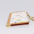LOUIS VUITTON Monogram Multicolor Pochette Cles Purse White M92655 Auth 208328V-5
