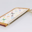 LOUIS VUITTON Monogram Multicolor Pochette Cles Purse White M92655 Auth 208328V-6
