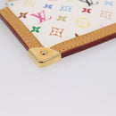 LOUIS VUITTON Monogram Multicolor Pochette Cles Purse White M92655 Auth 208328V-9