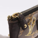 LOUIS VUITTON Monogram Charm Pochette Cles Purse Brown White M95164 Auth 208330A-22