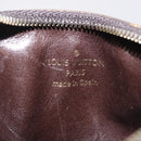 LOUIS VUITTON Monogram Charm Pochette Cles Purse Brown White M95164 Auth 208330A-23