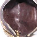 LOUIS VUITTON Monogram Charm Pochette Cles Purse Brown White M95164 Auth 208330A-24
