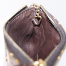 LOUIS VUITTON Monogram Charm Pochette Cles Purse Brown White M95164 Auth 208330A-26