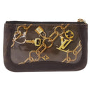 LOUIS VUITTON Monogram Charm Pochette Cles Purse Brown White M95164 Auth 208330A-4
