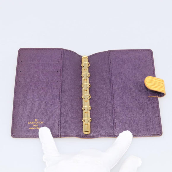 LOUIS VUITTON Epi Agenda PM Day Planner Cover Yellow R20059 LV Auth 208332