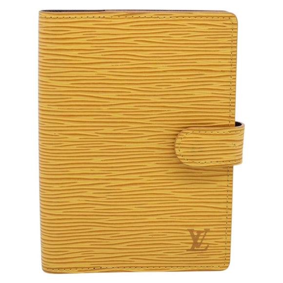 LOUIS VUITTON Epi Agenda PM Day Planner Cover Yellow R20059 LV Auth 208332