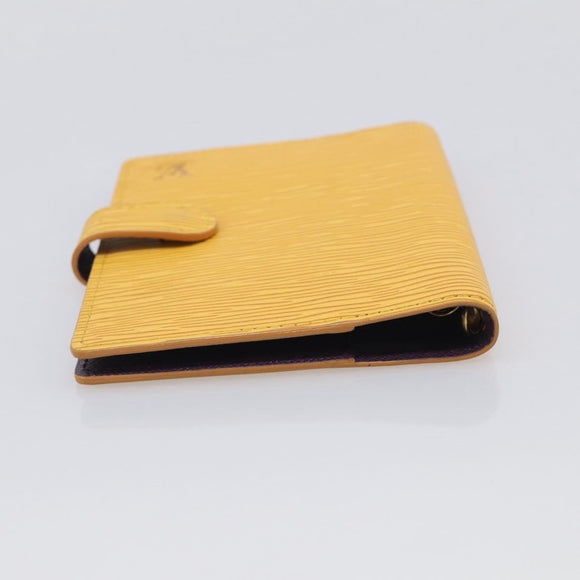 LOUIS VUITTON Epi Agenda PM Day Planner Cover Yellow R20059 LV Auth 208332