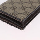 GUCCI GG Supreme Compact Bifold Wallet PVC BNF Beige Yellow 701009 Auth 208338M-10