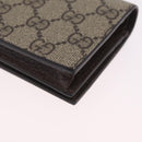 GUCCI GG Supreme Compact Bifold Wallet PVC BNF Beige Yellow 701009 Auth 208338M-11