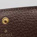 GUCCI GG Supreme Compact Bifold Wallet PVC BNF Beige Yellow 701009 Auth 208338M-15