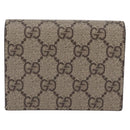 GUCCI GG Supreme Compact Bifold Wallet PVC BNF Beige Yellow 701009 Auth 208338M-3