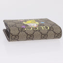 GUCCI GG Supreme Compact Bifold Wallet PVC BNF Beige Yellow 701009 Auth 208338M-6