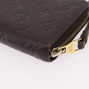 LOUIS VUITTON Monogram Empreinte Zippy Wallet Dark Brown M60548 LV Auth 208340-12