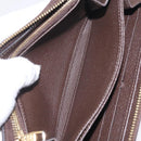LOUIS VUITTON Monogram Empreinte Zippy Wallet Dark Brown M60548 LV Auth 208340-18