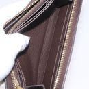 LOUIS VUITTON Monogram Empreinte Zippy Wallet Dark Brown M60548 LV Auth 208340-19