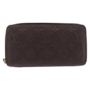 LOUIS VUITTON Monogram Empreinte Zippy Wallet Dark Brown M60548 LV Auth 208340-2