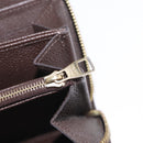 LOUIS VUITTON Monogram Empreinte Zippy Wallet Dark Brown M60548 LV Auth 208340-21
