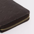 LOUIS VUITTON Monogram Empreinte Zippy Wallet Dark Brown M60548 LV Auth 208340-4