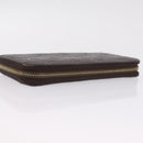 LOUIS VUITTON Monogram Empreinte Zippy Wallet Dark Brown M60548 LV Auth 208340-7