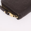 LOUIS VUITTON Monogram Empreinte Zippy Wallet Dark Brown M60548 LV Auth 208340-14