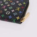LOUIS VUITTON Monogram Multicolor Zippy Long Wallet Black M60243 LV Auth 208341V-11