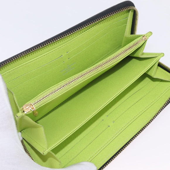 LOUIS VUITTON Monogram Multicolor Zippy Long Wallet Black M60243 LV Auth 208341V