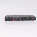LOUIS VUITTON Monogram Multicolor Zippy Long Wallet Black M60243 LV Auth 208341V-7