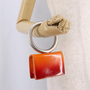 Salvatore Ferragamo Metal Hand Pouch Patent leather Orange Silver Auth 208342M-24
