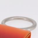 Salvatore Ferragamo Metal Hand Pouch Patent leather Orange Silver Auth 208342M-8