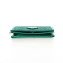 PRADA Chain Shoulder Pouch Satin Green Silver Auth 208344M-11
