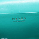PRADA Chain Shoulder Pouch Satin Green Silver Auth 208344M-18