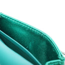 PRADA Chain Shoulder Pouch Satin Green Silver Auth 208344M-22