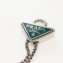 PRADA Chain Shoulder Pouch Satin Green Silver Auth 208344M-9