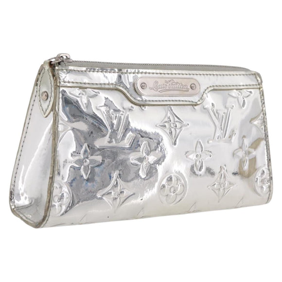 LOUIS VUITTON Monogram Miroir Trousse Cosmetic Pouch Silver M95603 Auth 208345
