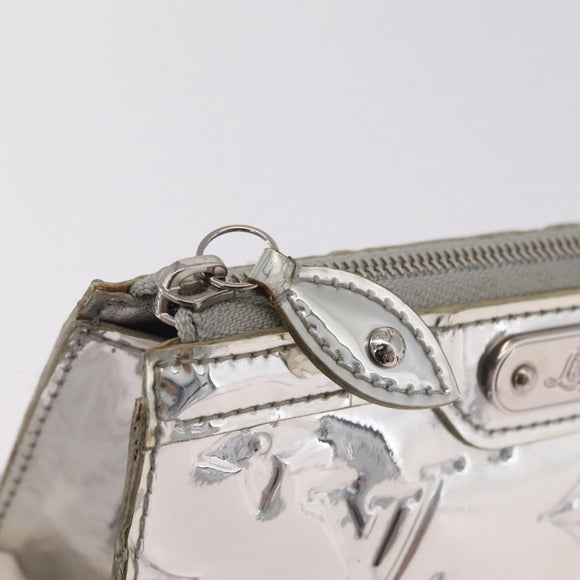LOUIS VUITTON Monogram Miroir Trousse Cosmetic Pouch Silver M95603 Auth 208345