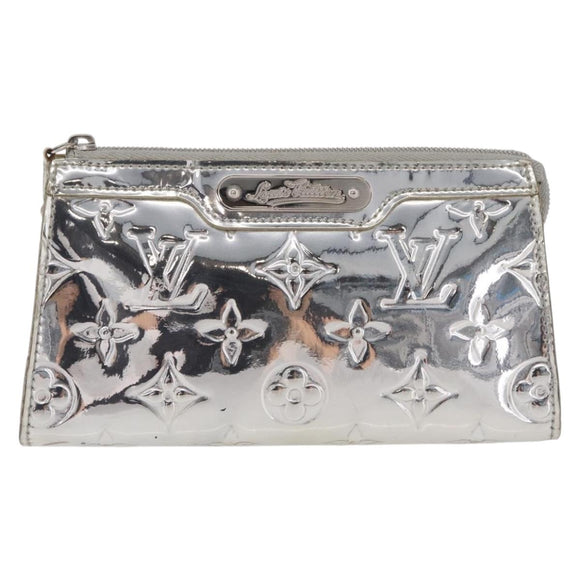 LOUIS VUITTON Monogram Miroir Trousse Cosmetic Pouch Silver M95603 Auth 208345