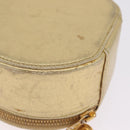 CHANEL COCO Mark Jewelry Box Leather Gold CC Auth 208346-10