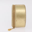 CHANEL COCO Mark Jewelry Box Leather Gold CC Auth 208346-4